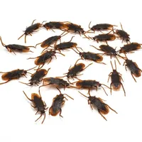 12pcs/set  Funny Fake Cockroach Halloween Decoration Jokes Pranks Maker Novelty Tricks Simulation False Cockroach Toys