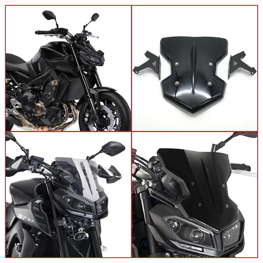 

Fit for Yamaha MT09 SP MT-09 ABS FZ09 FZ-09 2017 2018 2019 2020 Motorcycle Windshield Front Windscreen Decorate Deflector Cover