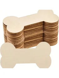 10 Wooden Dog Bones Hollow Wooden Dog Claw Cut Wooden Handicraft DIY Project,Party Decoration Painting and Handmade 10cm / 4inch