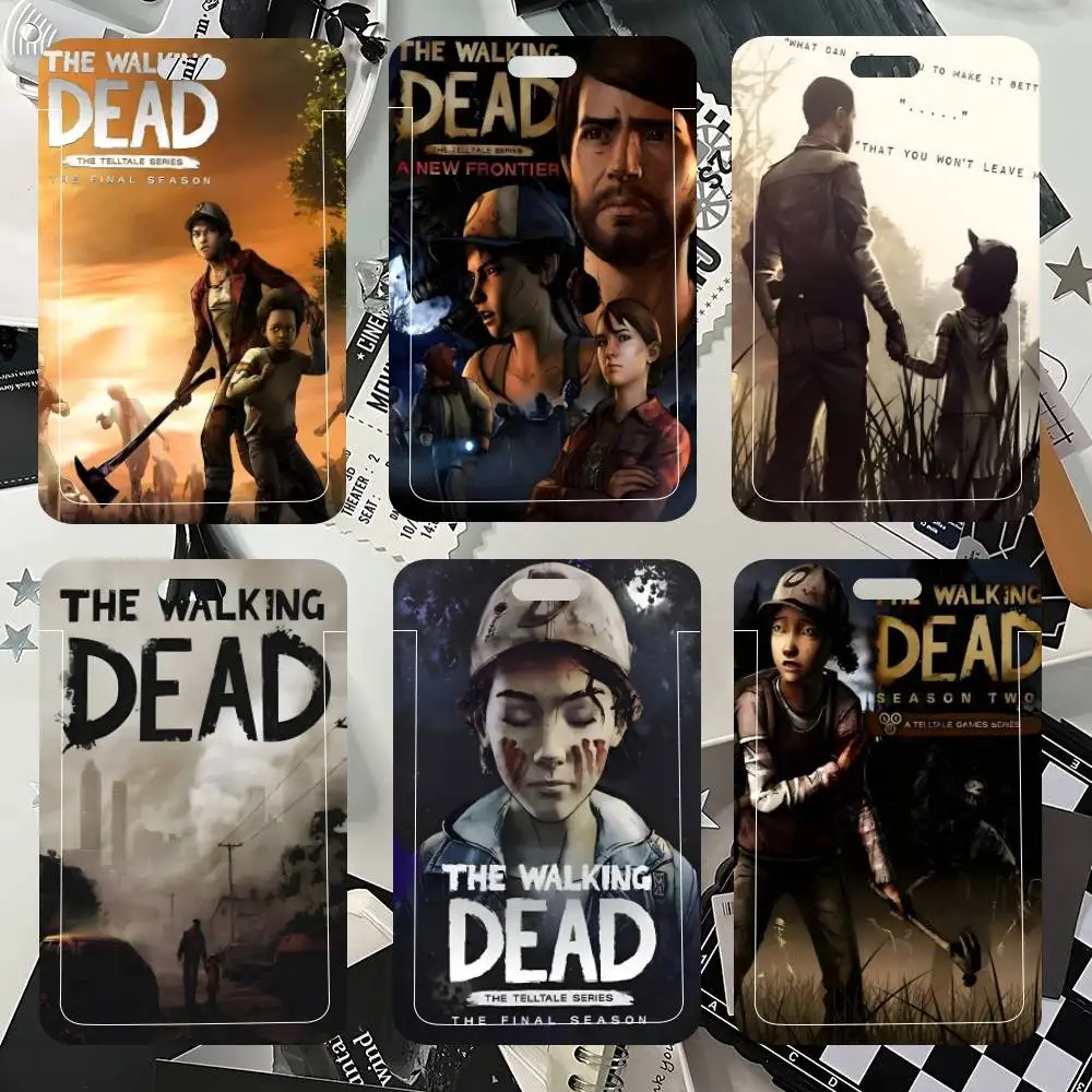 

The Walking Dead Season Game ID Card Holder Neck Strap Pendant Door Badge Holder Lanyards Keychain Work Credential Case Gift