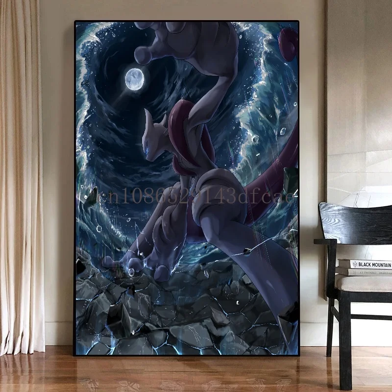 Pokemon Cartoon Anime Canvas Painting Charizard Lucario Poster Print Mural Picture Wall Art Children Room Decor Gifts Cuadros