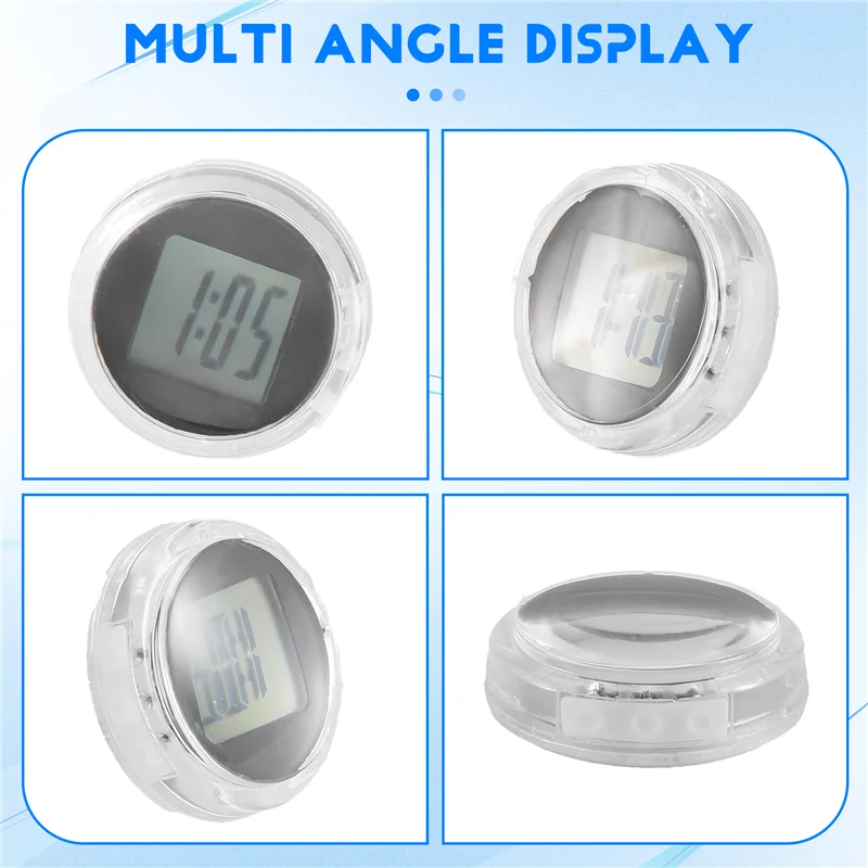 

Durable-3 Pieces Mini Motorcycle Clocks Waterproof Stick-On Motorbike Mount Watch Digital Clocks For Vehicle, Auto, Car, SUV