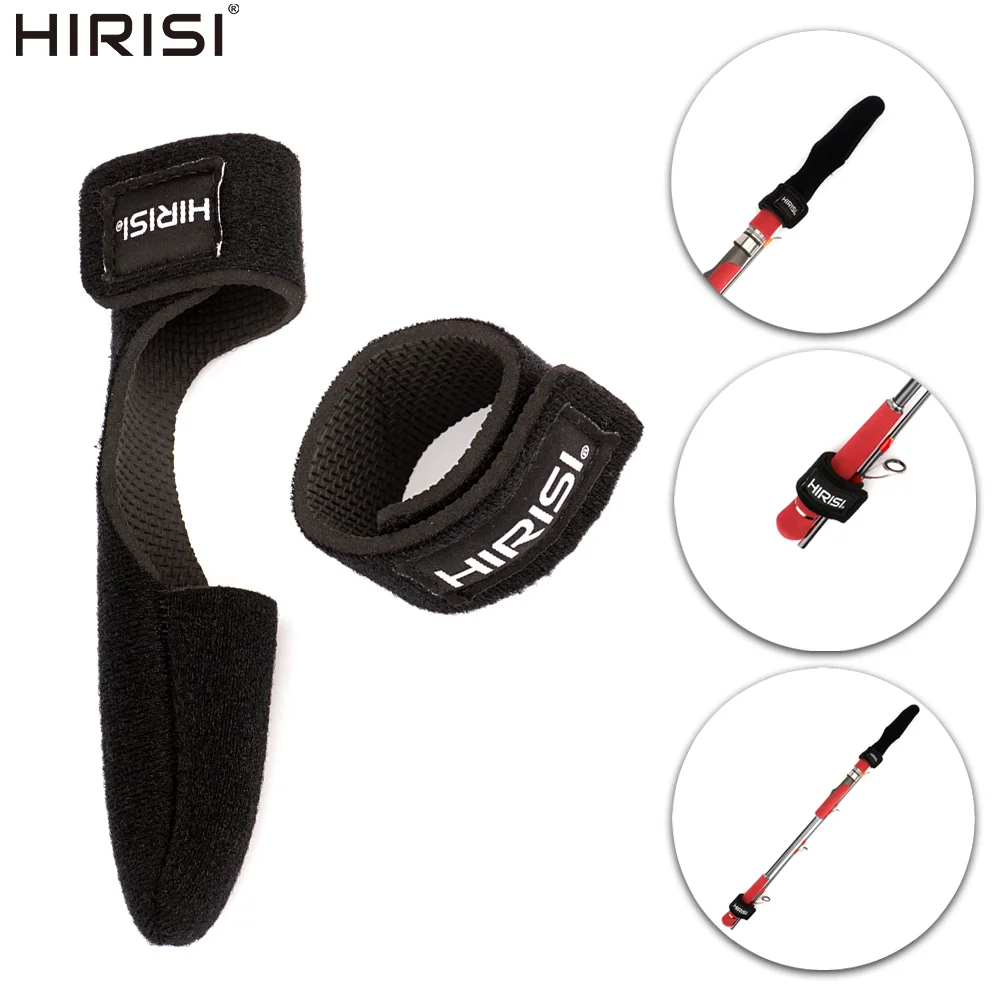 

Hirisi Elastic Fishing Rod Strap Set Premium Protective Sleeve with Wheel Cap & Anti-Slip Rod Holder Fishing Rod Organizer