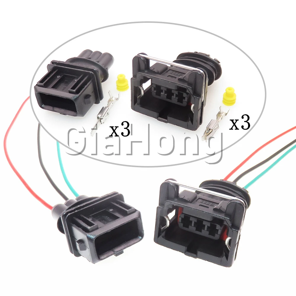 1 Set 3 Ways 1-962581-1 282729-1 Starter Car Throttle Sensor Sealed Wiring Harness Socket Automobile Connector 282191-1