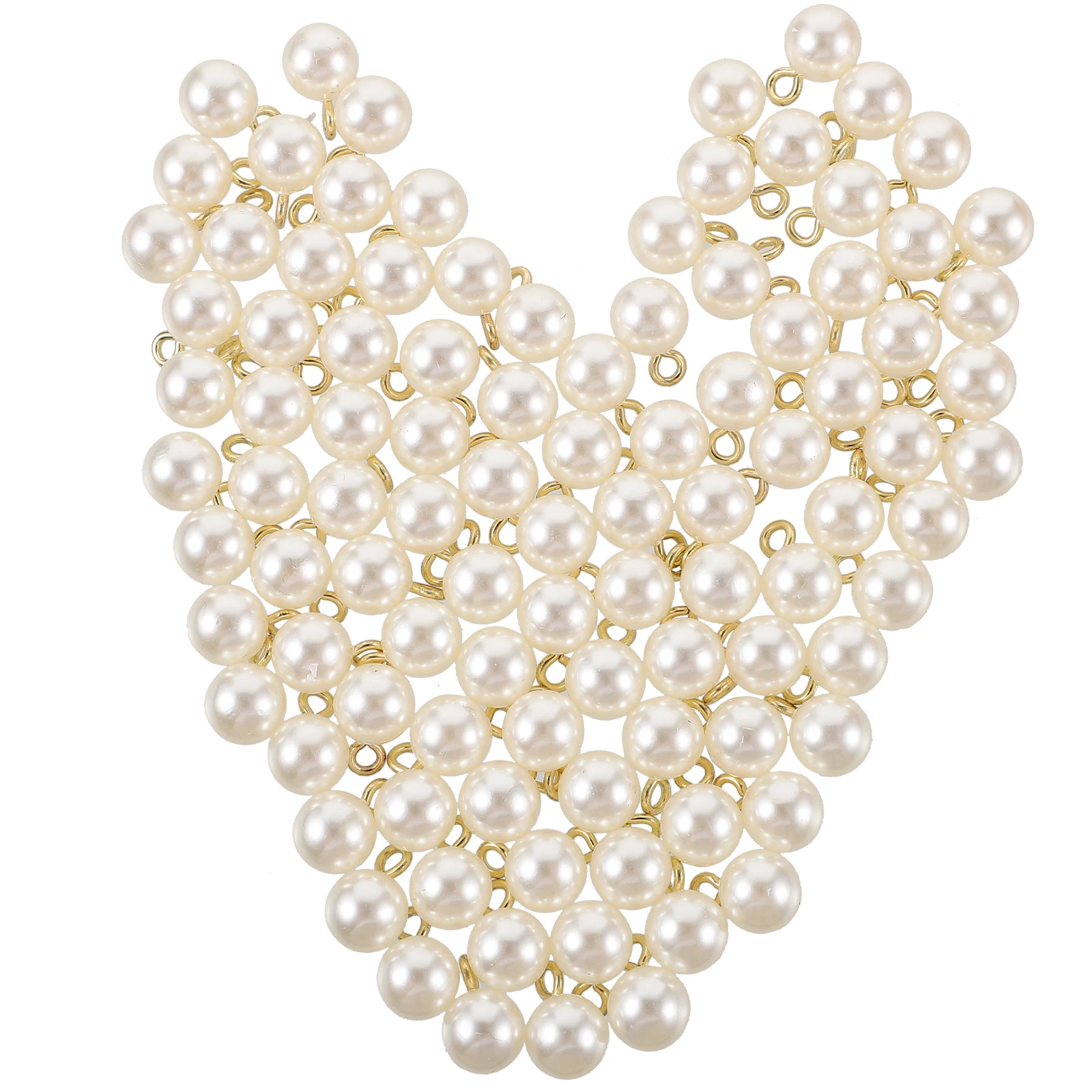 

100pcs Pearl Charms Necklace Pendants DIY Jewelry Making Supplies Abs Beads Decorative Charm Projects Accessories