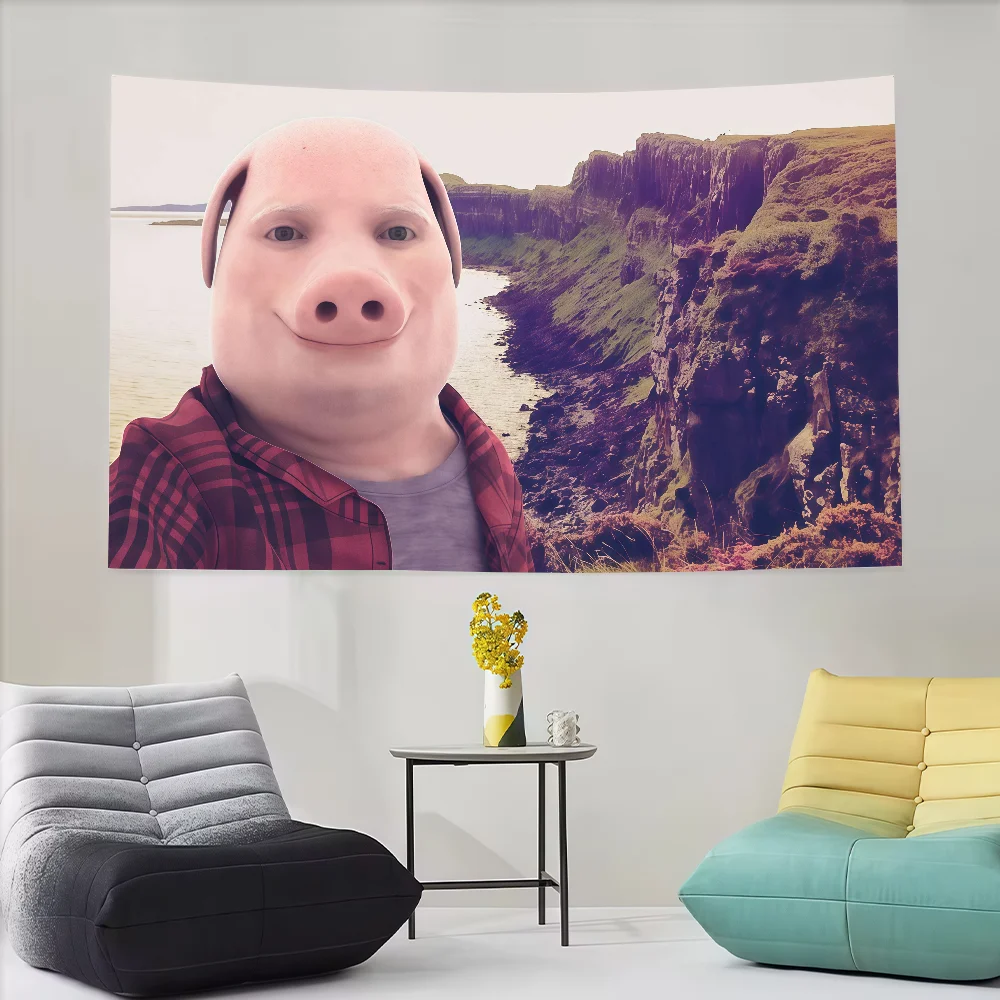 جون بورك يبتسم رمي العلم الديكور الفن نزهة حفلة المنزل معلقة التخييم في الهواء الطلق راية الحفلات #5