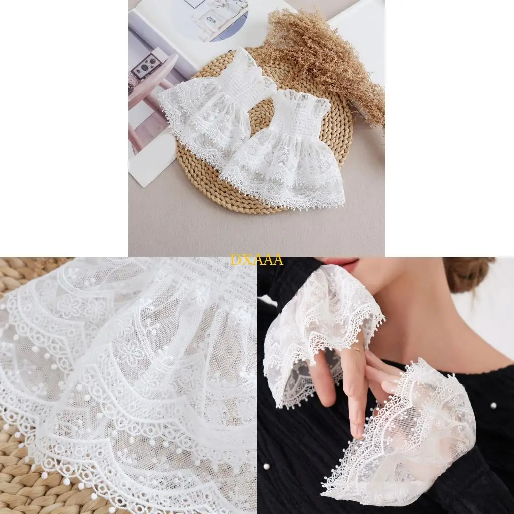

DXAA Embroidery Lace Arm Sleeves Wrist Cuffs Arm Covers Decorative Sleeves For Women