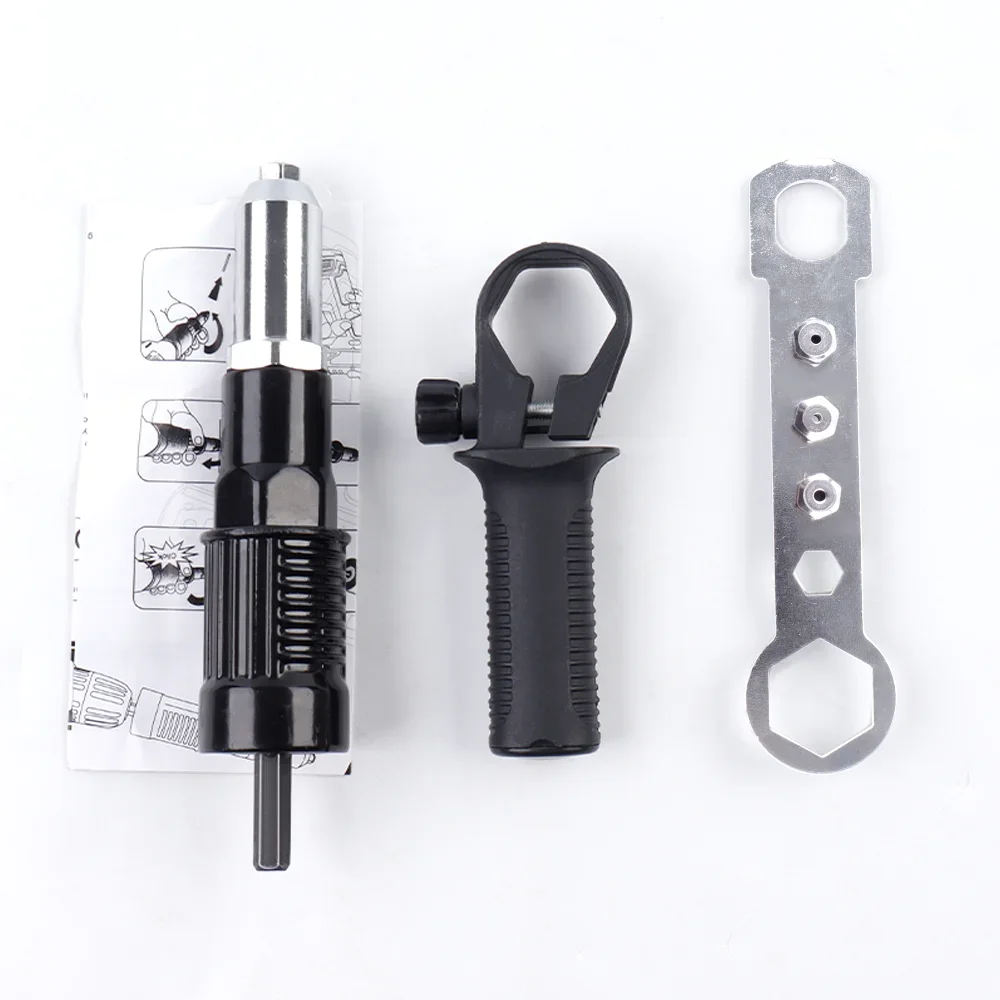 Professional Rivet Gun Adapter, Quick and Easy To Pull Rivet Drill Adapter, 2.4/3.2/4.0/4.8mm, Cordless Rivet Gun