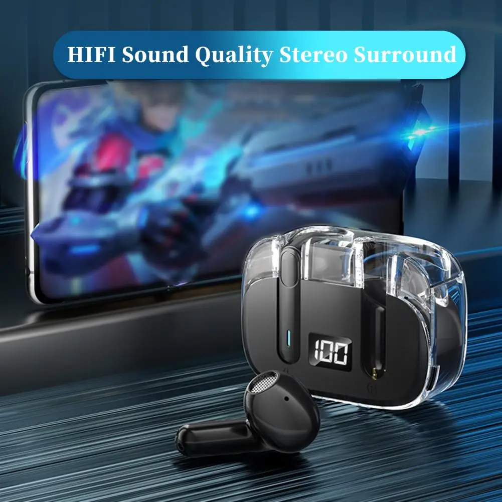 Wireless Earphones HIFI Sound Stereo Surround Power Display Wireless Earbuds Bluetooth-compatible Earphone Electronic Product