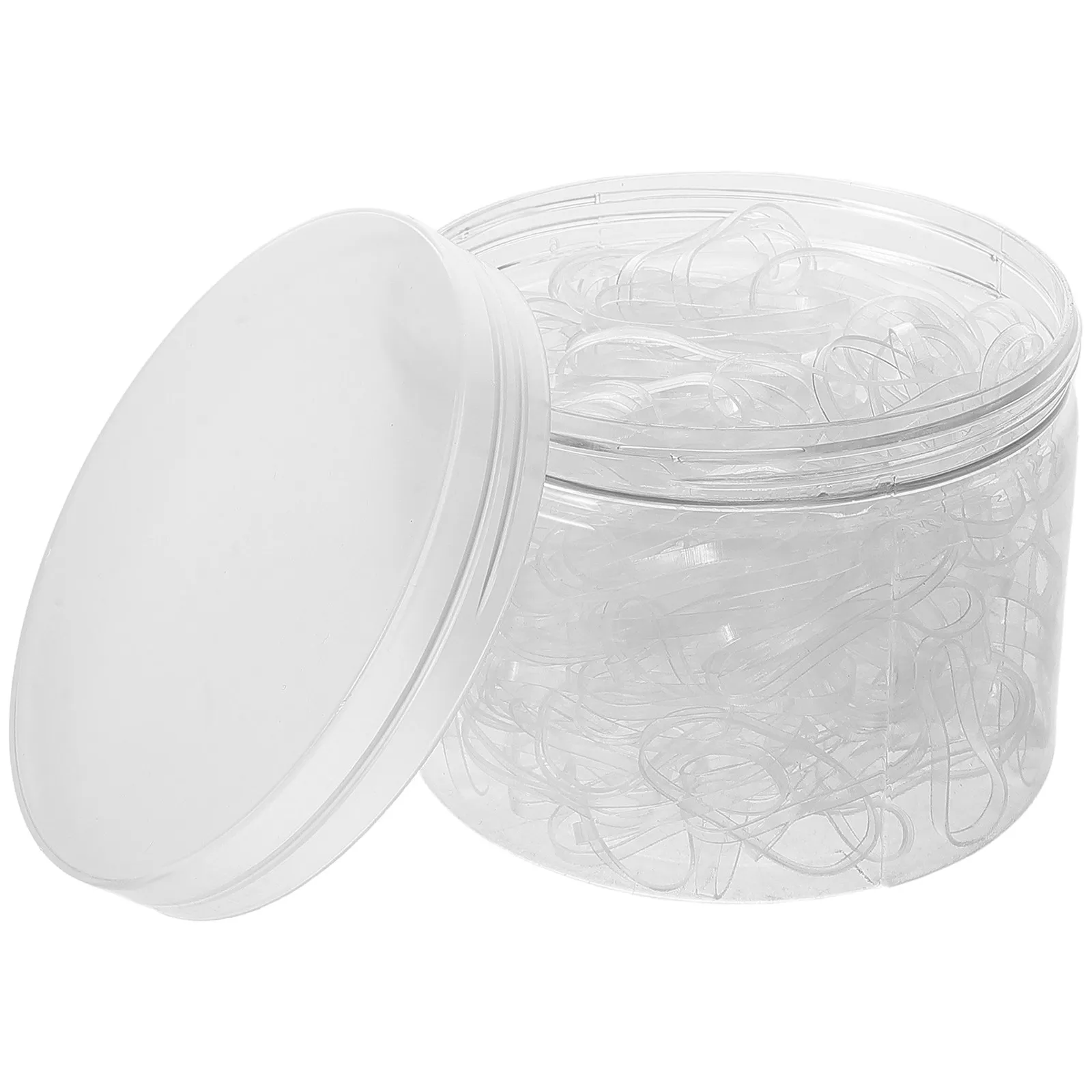 

300Pcs Mini Clear Hair Elastics Strong Stretchable Rubber Bands for Women Damage Free Ponytail Holders for Casual