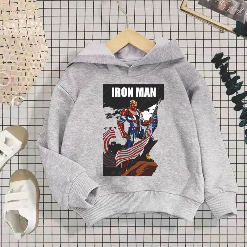 New Marvel Cartoon Hulk Children'S Hoodie Spring/Summer 2024 New Cotton Top Personalized Hoodie Age 4-14