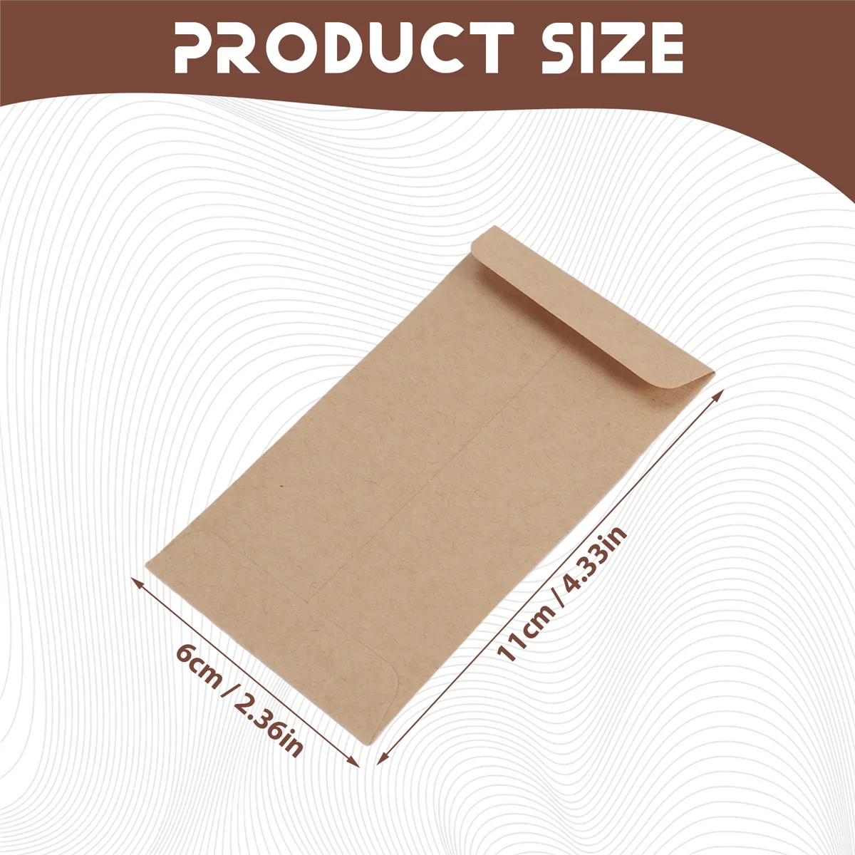 A010 100Pcs Brown Kraft Seed Bag Breeding Bag Is Used to Store Seeds, Small Parts, Coins, Jewelry, Etc. (About 6X11 cm)