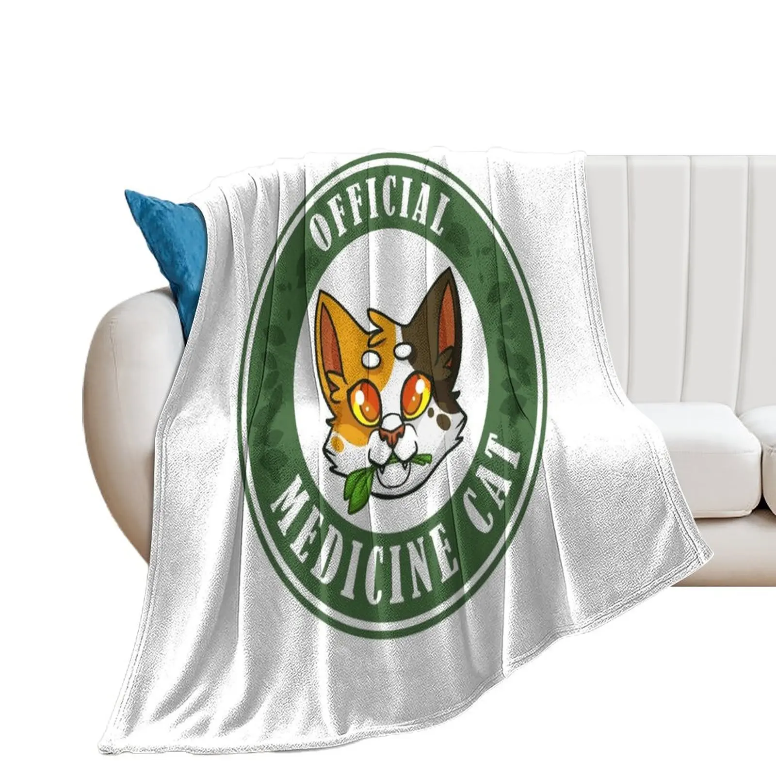 

Official Medicine Cat - Warriors Badge Throw Blanket Sofa Quilt Luxury Soft Beds Blankets