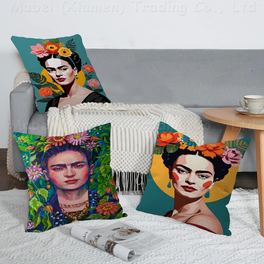 F-frida Painting K-kahlos Pillow Cover Design Cushion Cover Decor Holiday Decorati