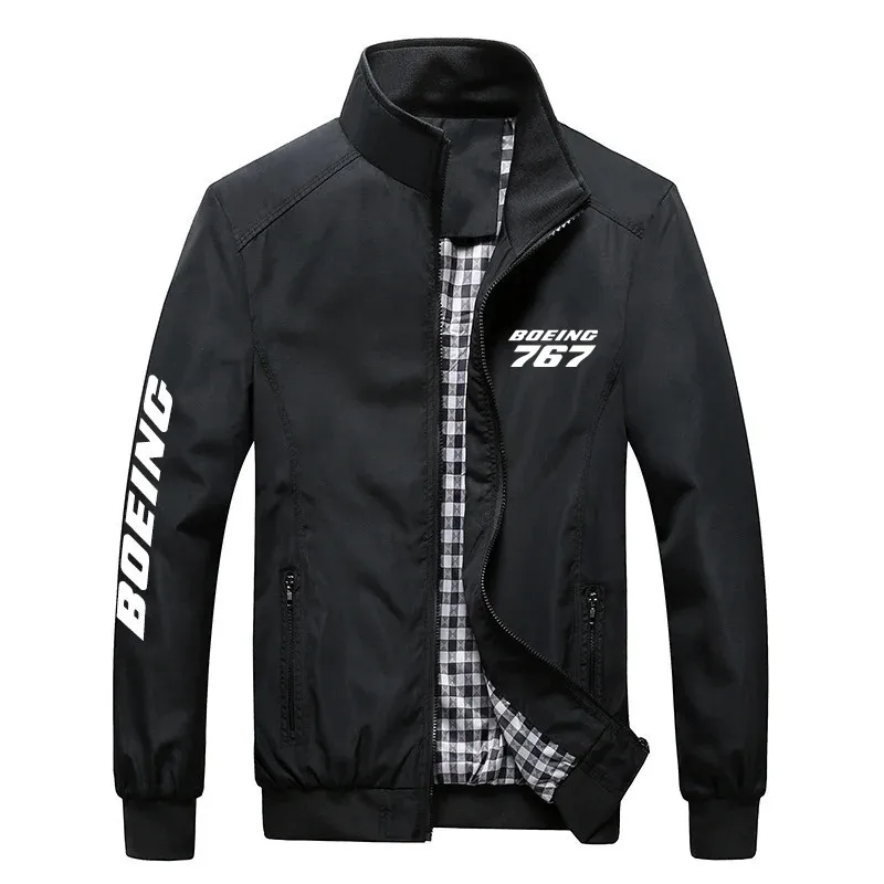 

Harajuku Spring Autumn Plaid Lightweight Windbreakers Aviation Boeing 767 Pilots Flight Man Jackets Coats Men Clothing