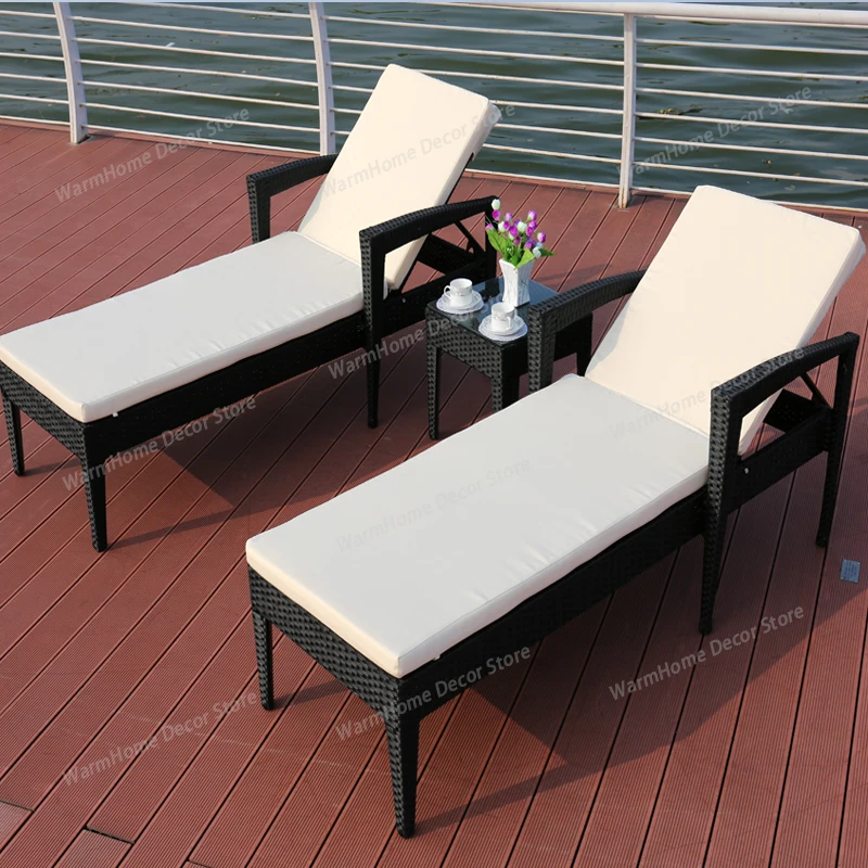 

Beach Swimming Pool Garden Sofas Open-air Lounge Homestay Chair Garden Sofas Villa Pe Rattan Furniture Садовый ДиванMHHYSF