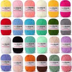 24Pcs 53Pcs Hand Knitting 100% Acrylic yarn Crocheting line for Sweater Scarf Hat  blanket DIY Handmade amugrumi bag doll thread