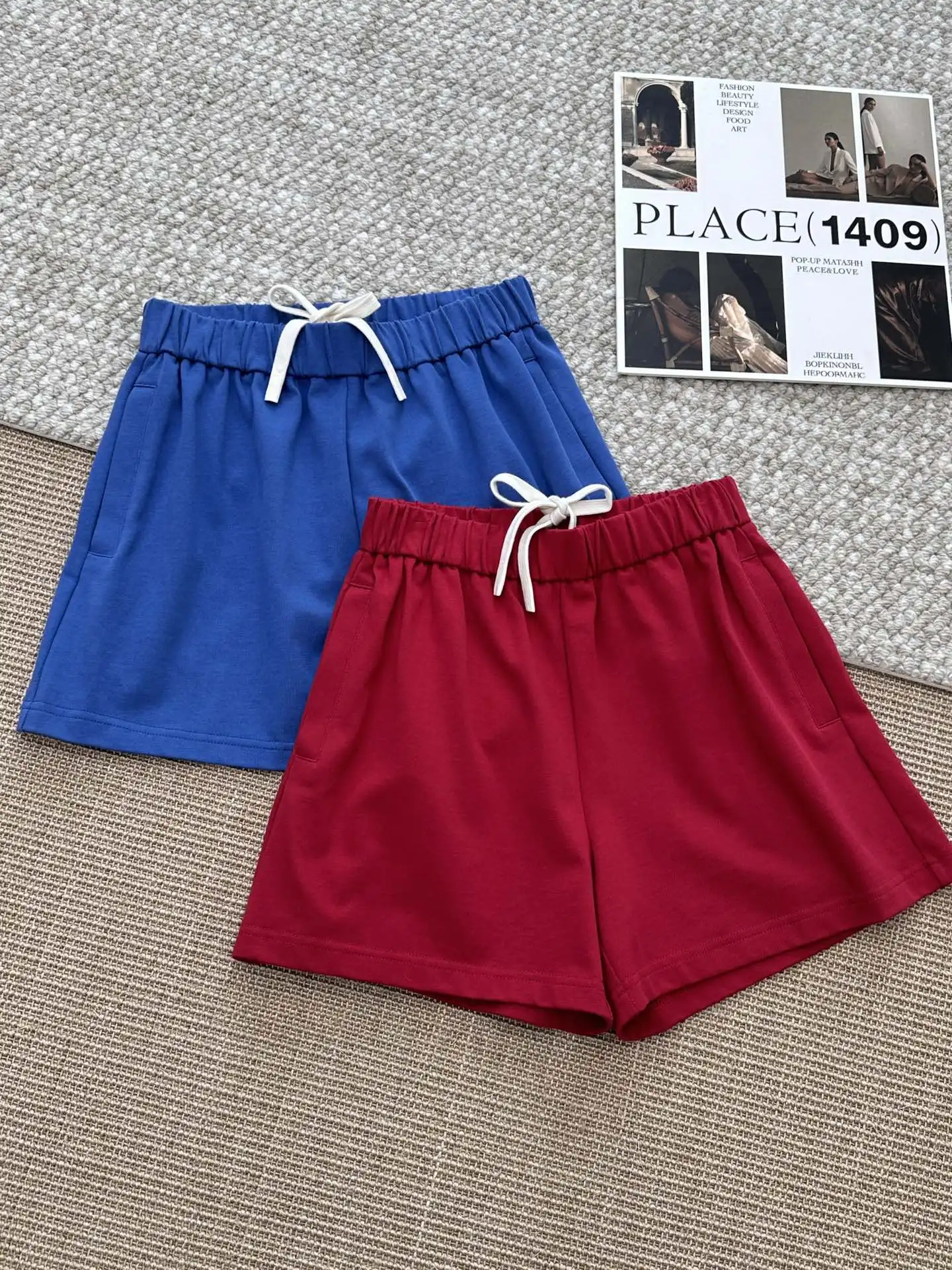 

Высококачественные удобные повседневные спортивные шорты с эластичным поясом и шнурком, модные, в нескольких цветах, женские, свободного кроя