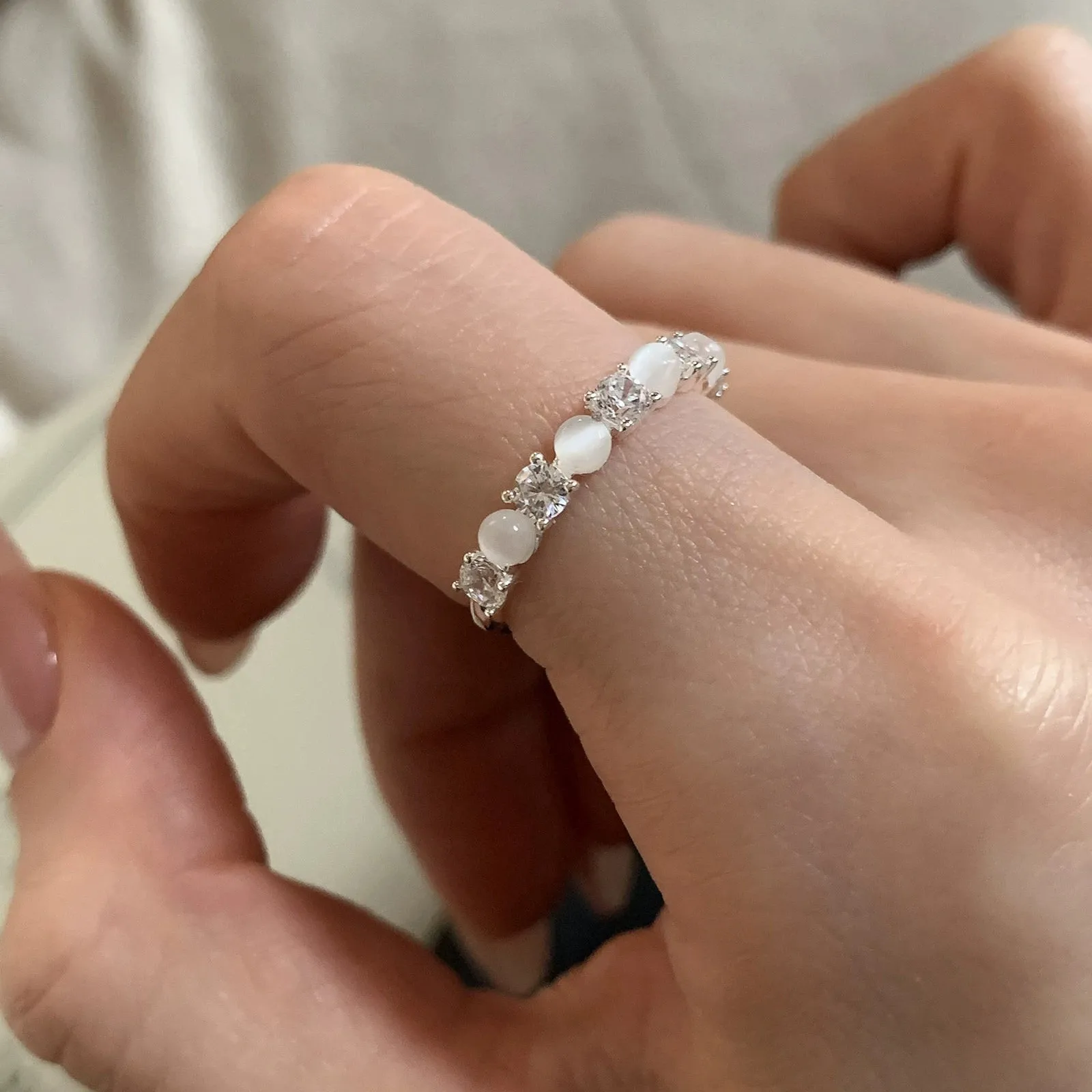 VENTFILLE 925 Sterling Silver Zircon Fashion Ring For Women Clear Simple Versatile Temperament Party Gift Jewelry New Trendy
