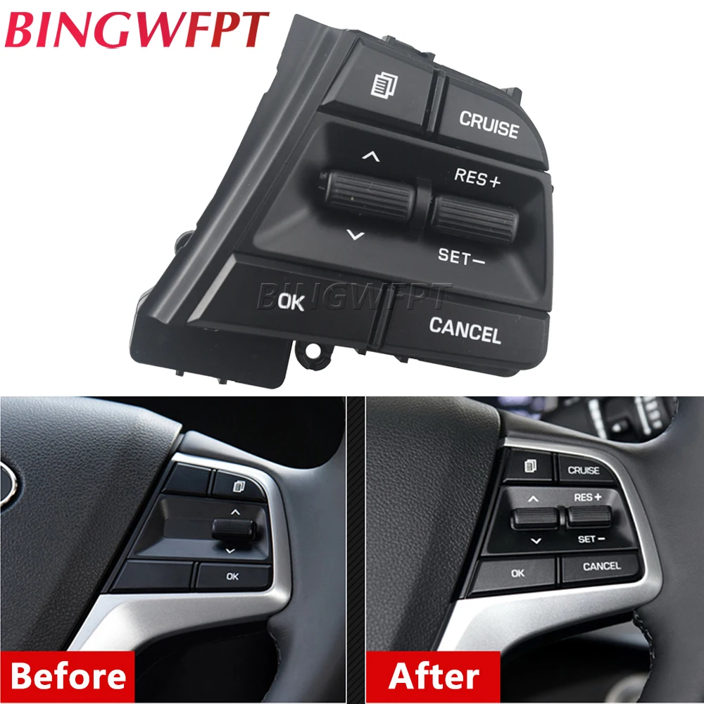 For Hyundai Elantra 1.6L 2016 2017 2018 Cruise Control Buttons Remote Control Steering Wheel Button Switch Car Accessories