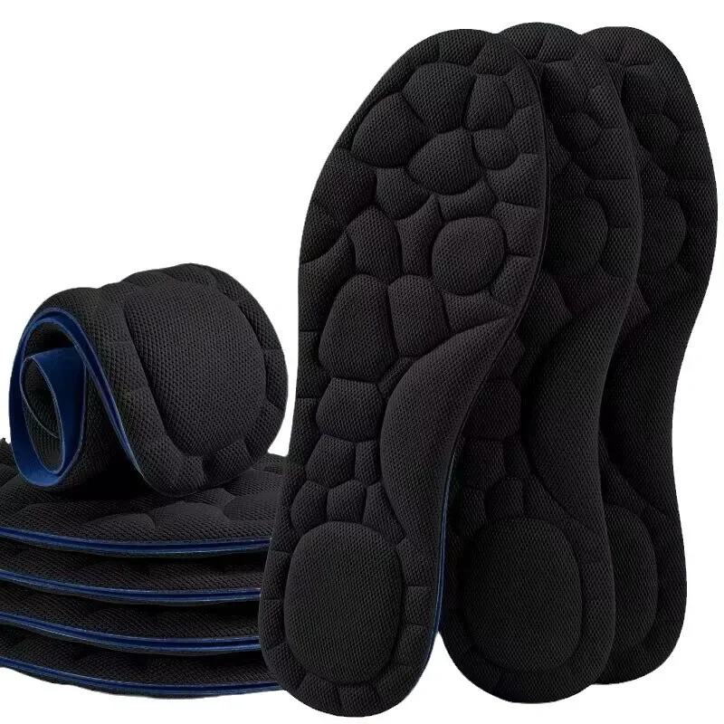 5D Einlegesohlen für Schuhe Männer Laufen Outdoor Sport Einlegesohle Füße Memory Foam Stoßdämpfung Schuhsohle Plantarfasziitis Schuhe Pads