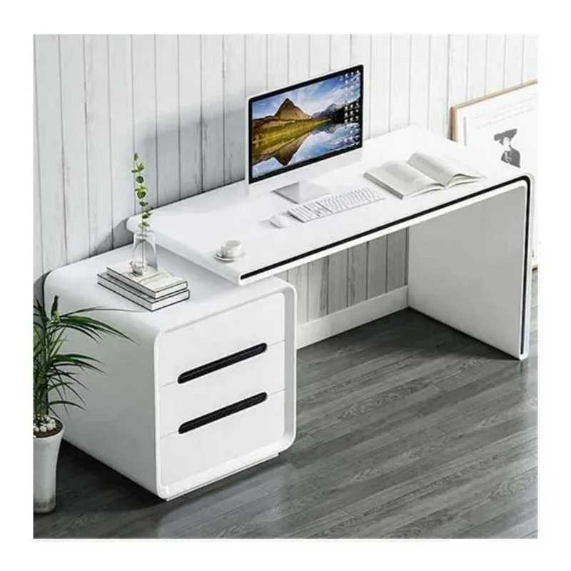 Modern Style Computer Gaming Table White Gloss Office Home Wood Study Computer Desk Mesa Ordenador Escritorio Computer Desk