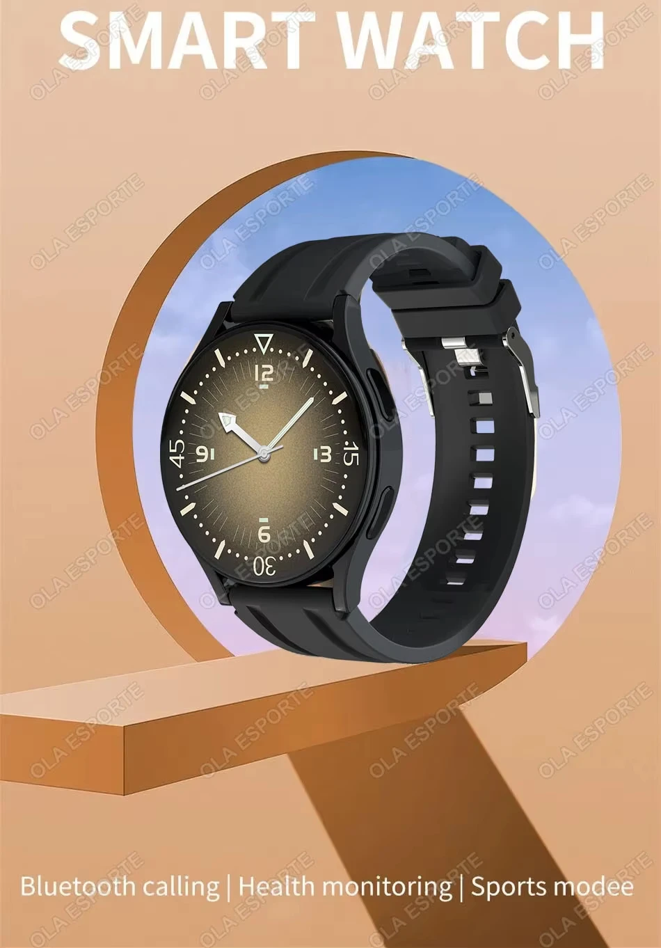Bluetooth Smartwatch with Activity Tracking, TFT Display and Detachable Silicone Band description 1