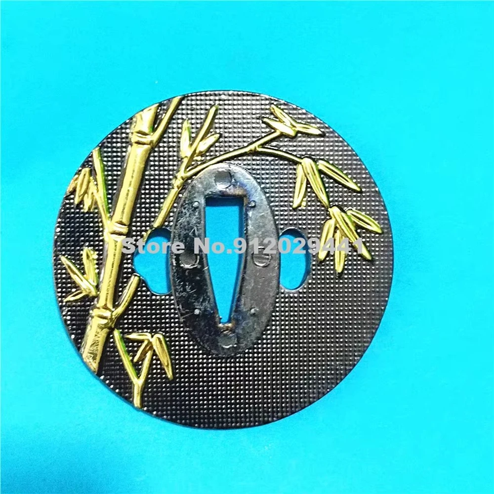 Beautiful Alloy Guard Tsuba W Bamboo For Japanese Sword Samurai Katana Accessories