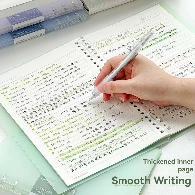 1 قطعة A5/B5 38 ورقة ثلاثة حفرة كليب انفصال فضفاض ورقة دفتر مع قيمة جمالية عالية ، دفتر الطالب #3