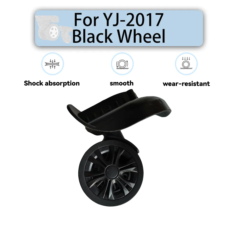 

For YJ-2017 Black Universal Wheel Replacement Suitcase Rotating Smooth Silent Shock Absorbing Travel Accessories Wheels Casters