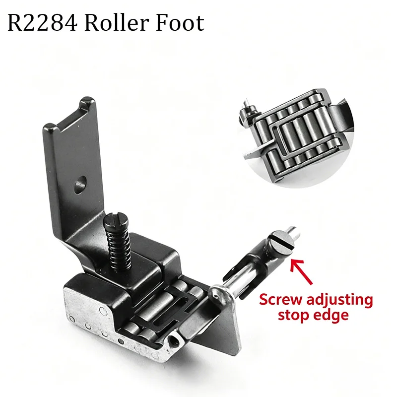 

R2284 Roller Wheel Edge Guide Presser Foot Sewing Accessories For Singer 107G 457 JUKI LZ1280 LZ2280 LZ2290 Zigzag Machine