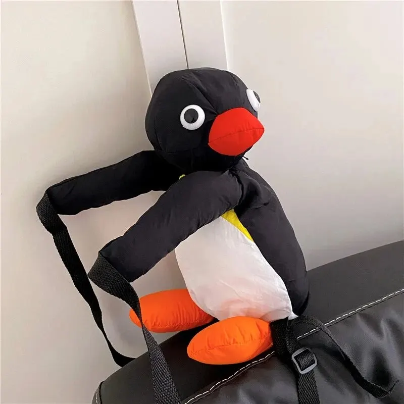 Cartoon Funny Cute Cuddle Penguin Backpack Fashion Personality Plush Doll Bag Children\'s Bag Shoulder Bag Mini Knapsack Bags