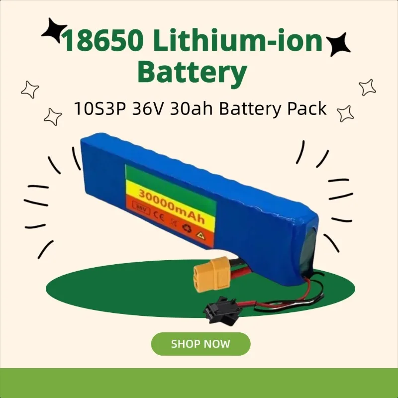 

10S3P 36V 30ah Battery Pack 18650 Lithium-ion Battery 500W for High-power Motorcycles and Scooters