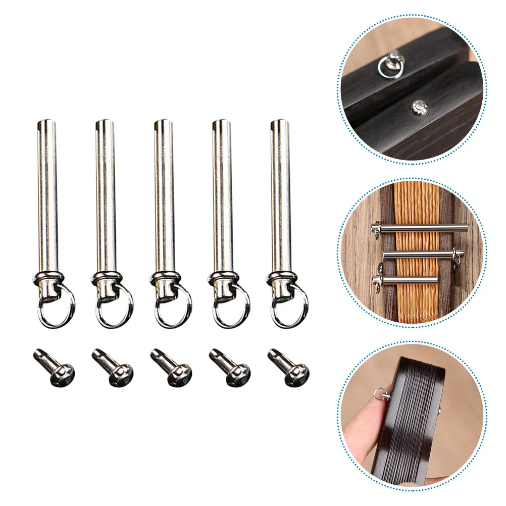 

5 Sets Portable Fan Accessories Stainless Steel Shaft Rivet Fastener Hand Replacement Silver Nut Rivets