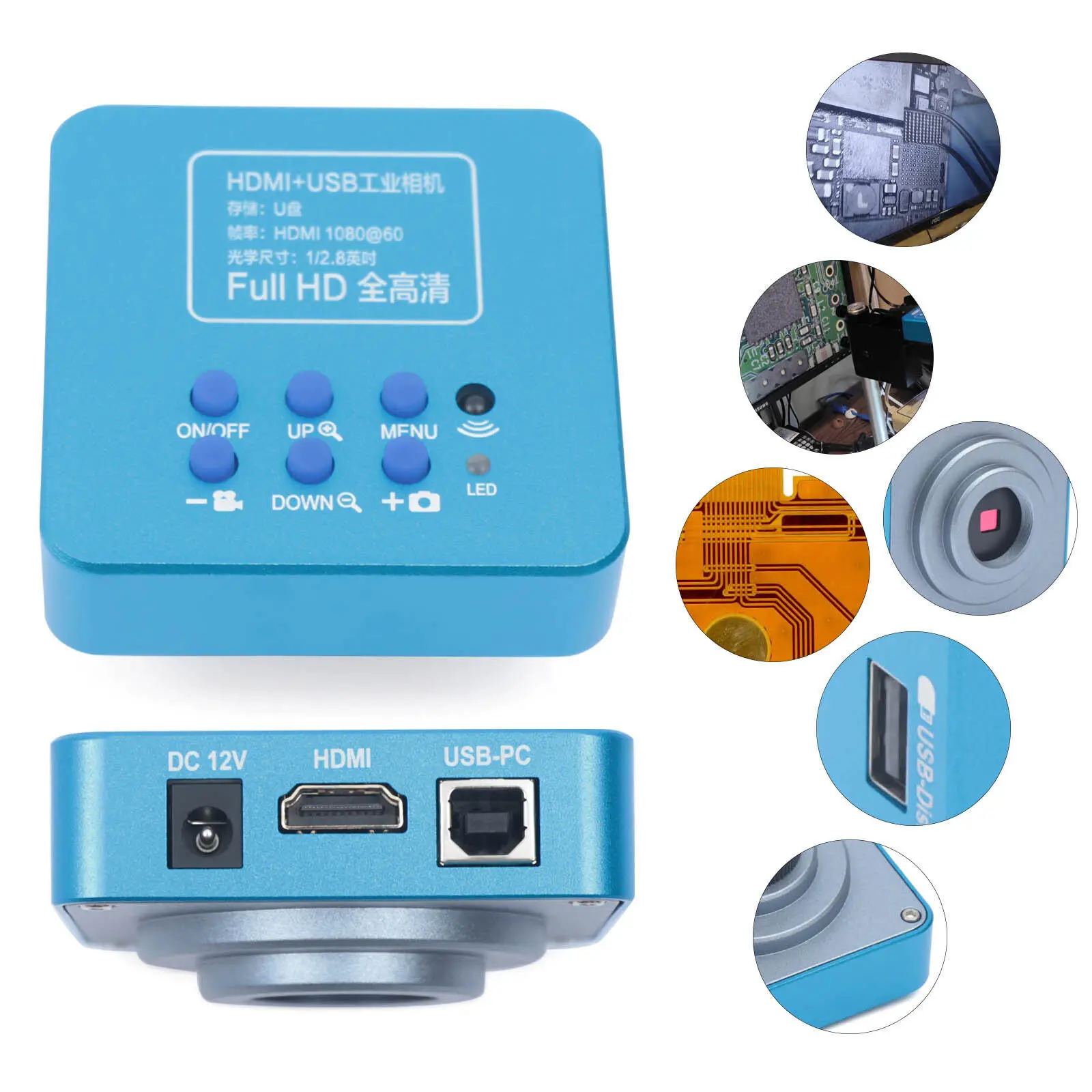 

12V HD 1080p HDMI Industrial Camera Digital Video Microscope Camera C Mount USB