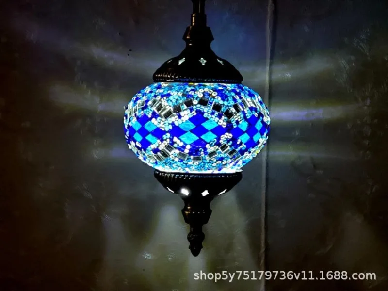 Exotic Romantic Turkish Classical Homestay Mosaic Coffee Xinjiang Restaurant Light Luxury Club Single Head Chandelier