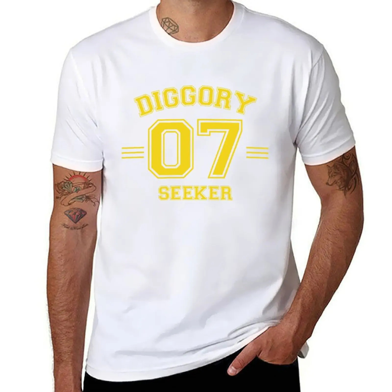 Diggory-Camiseta Seeker para hombre, Camiseta de algodón 100%, camisetas divertidas, camiseta para hombre