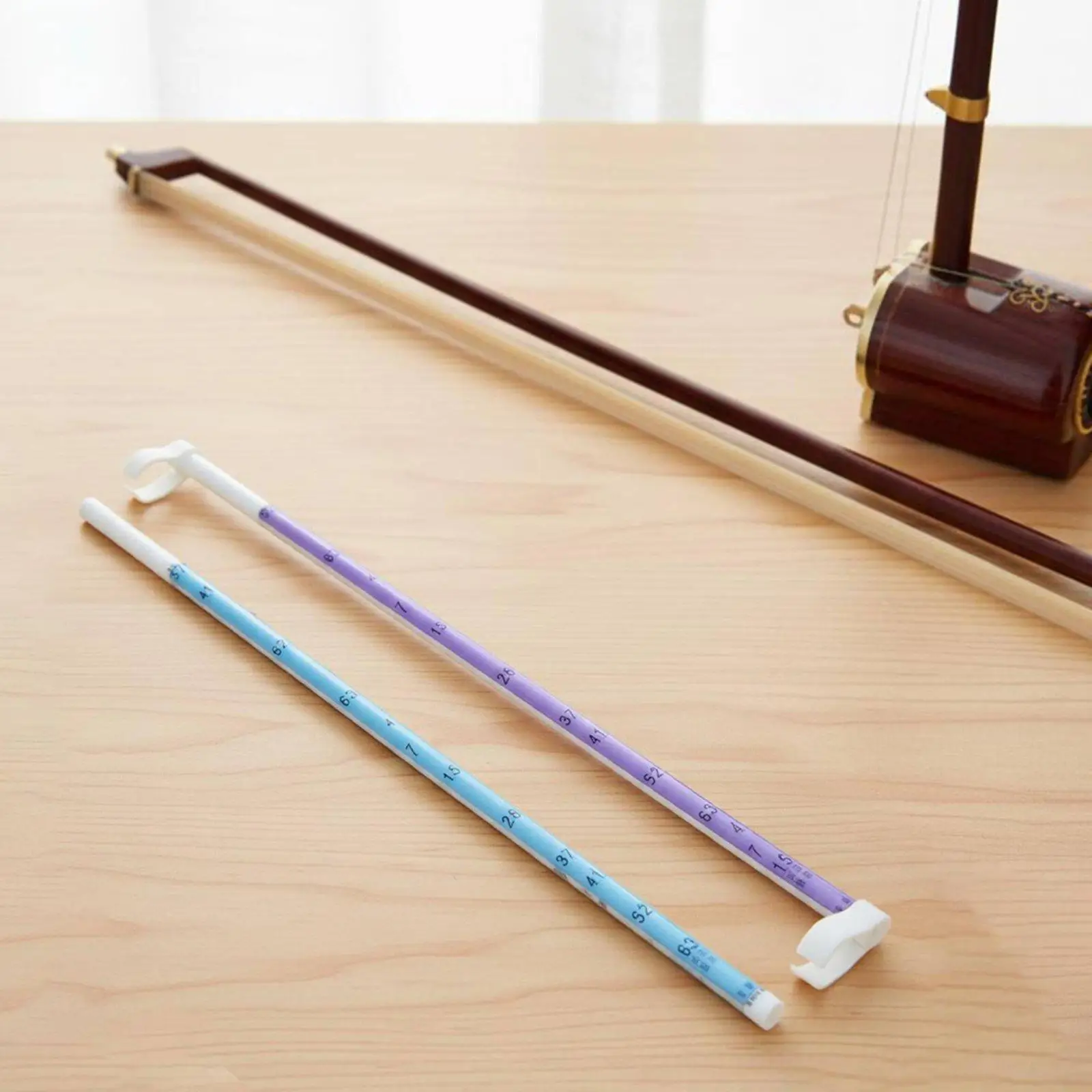Erhu Finger Position Trainer Adjustable Plastic Guide with Color Coded Labels for Students