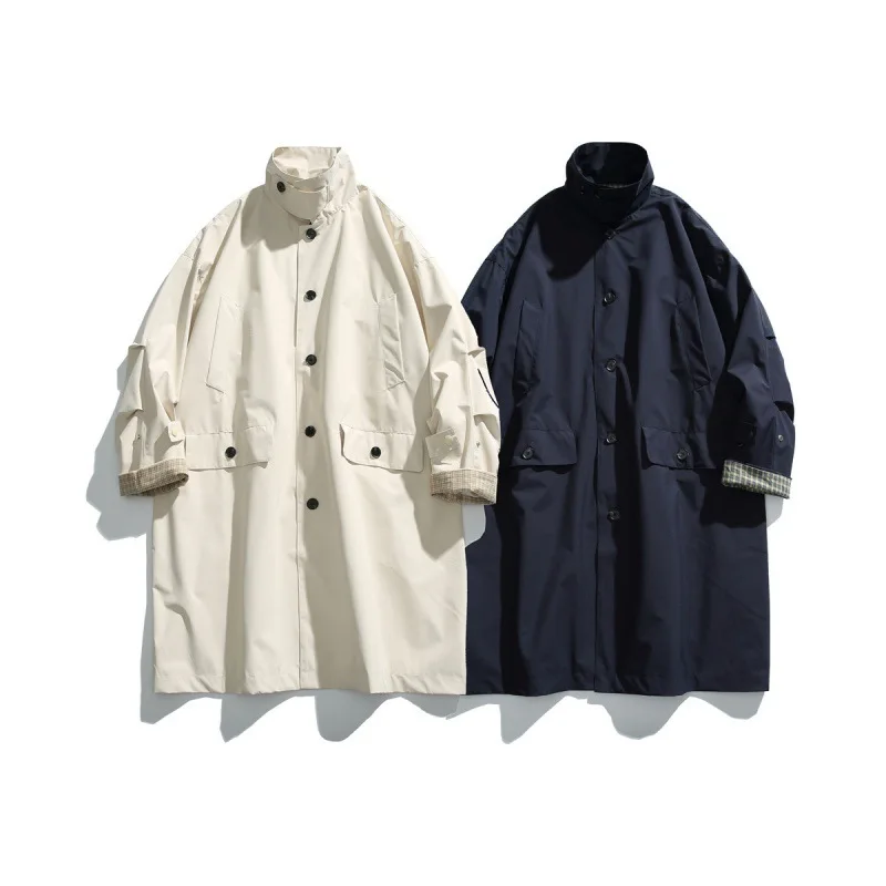 

Модное повседневное уличное пальто унисекс, осенняя новинка, свободный крой, японский трендовый бренд, рабочая одежда, куртка