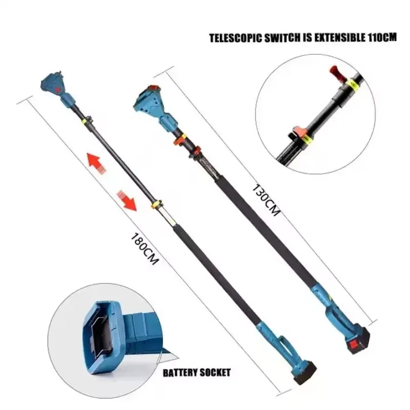 Telescopic Electrical Rechargeable Pruning Shears