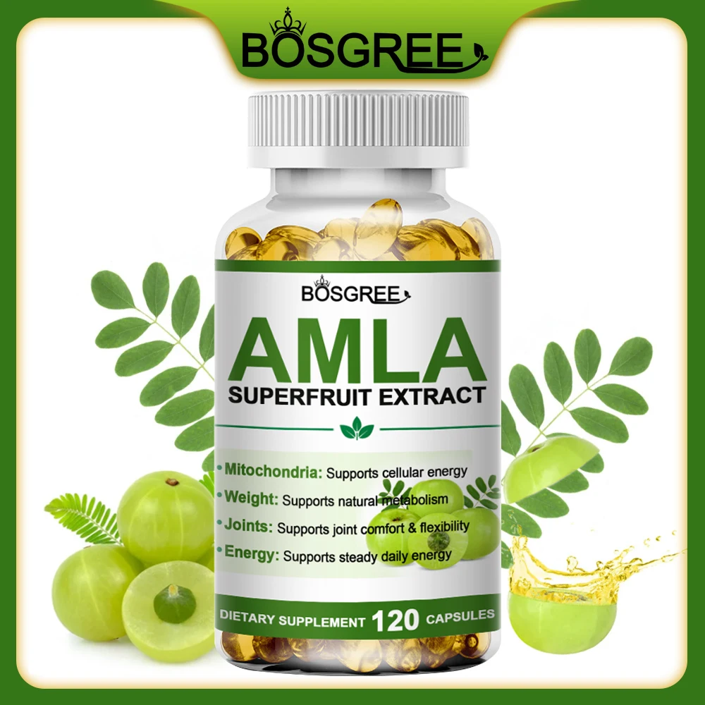AMLA Vitamin Supplements-Rich In Vitamin C Organic-Antioxidants,Energy,Metabolism&Digestive Support-Radiant Skin&Hair Strength