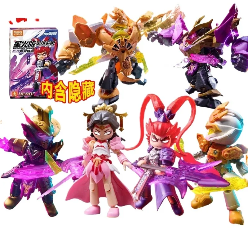 

Blokees Heroes Unlimited Starlight Edition Series 8 Lv Bu & Diao Chan Three Kingdoms Building Blocks Collectible Assembly Toy