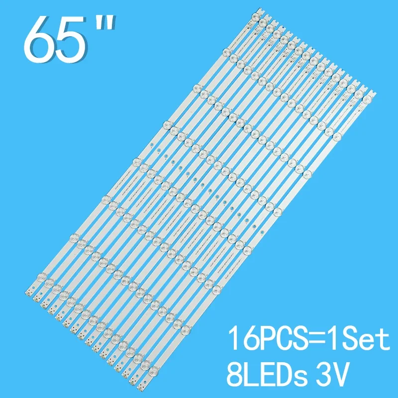 

LED Backlight Strip For LB65018 V0-01 EX-65T10E03-3B763-0-F-624-4870-1 D65U-D2 D65-D2 E65X-C2 E65X-C2 T650QVN05.0 T650HVF05.5 T6