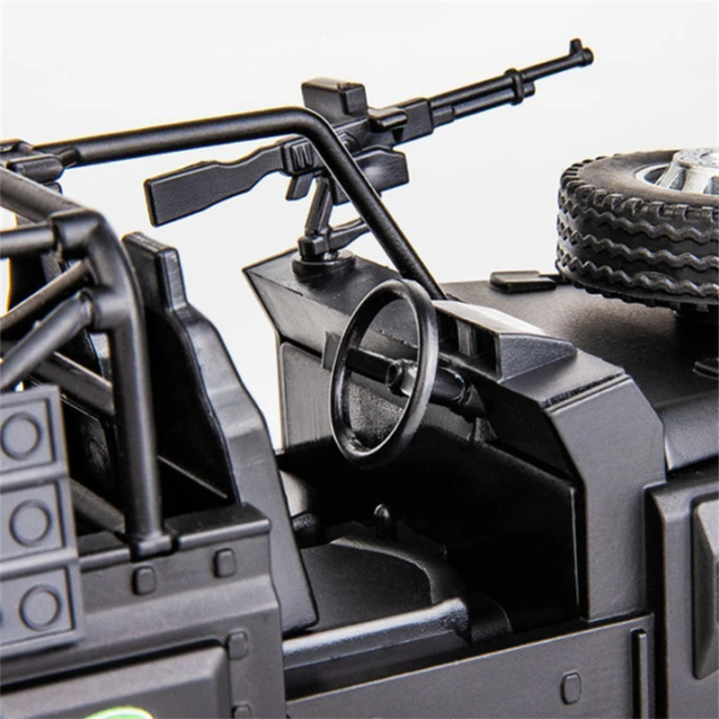 1/32 Defender Legering Verkenning Auto Model Diecast Metalen Militaire Combat Off-Road Voertuigen Gepantserde Auto Model Kinderen Speelgoed Gift