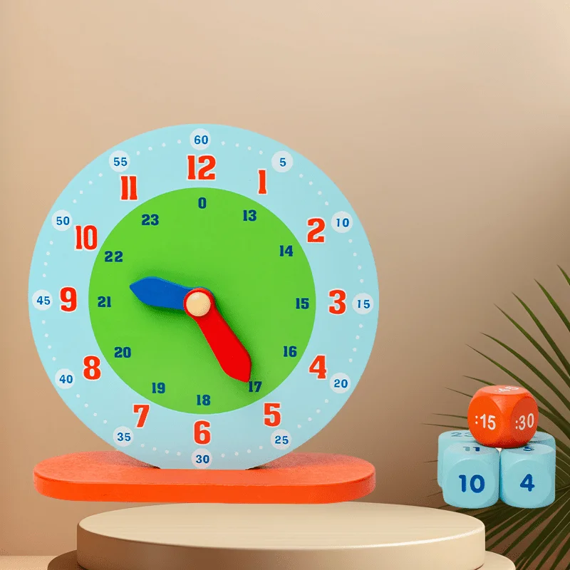 لعبة تعلم ساعة مونتيسوري للأطفال الصغار - أداة تعليمية لمرحلة ما قبل المدرسة لتعليم الوقت وتطوير الذكاء والألعاب والهدايا