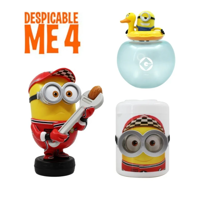 

‌Original Despicable Me 4 Minion Racer Figure Cup Minion Character Shaped Popcorn Bucket Cinema Collectible