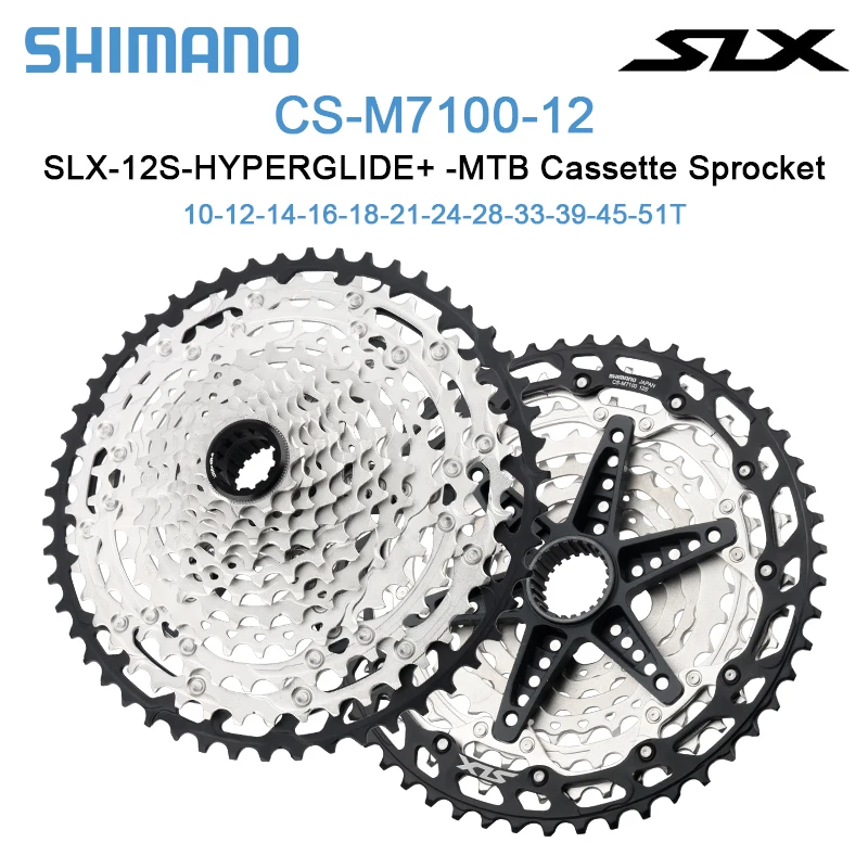 Shimano SLX M7100 Cassette Sprocket 12 speed 10-51T K7 Freewheel Mountain Bike MTB 12 Speed Bicycle Parts Original