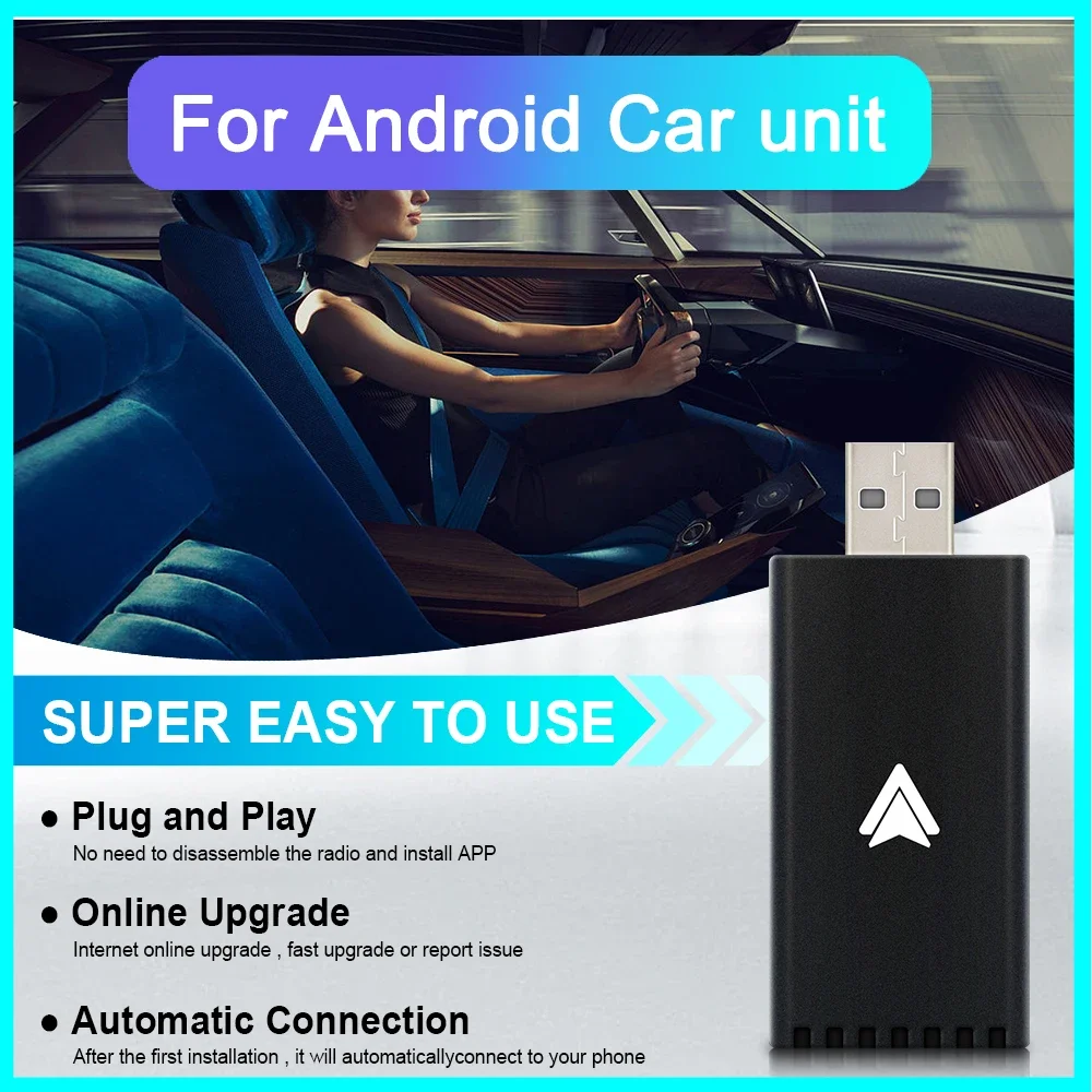 

Android Auto wireless adapter for OEM factory wired Android Auto car models plug and play easy setup