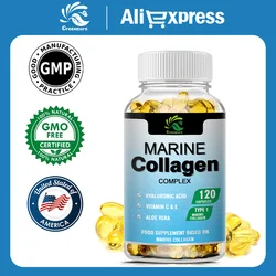 Marine Collagen Capsule for Whitening Beauty Supplement Radiant Skin, Hair, Nails, Joints, & Bones - 60/120 Capsules