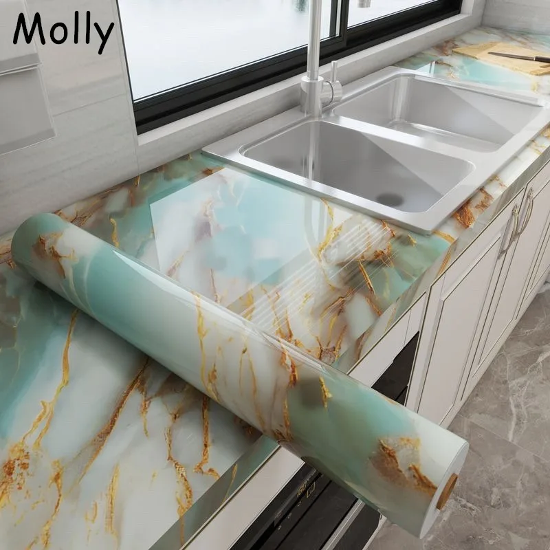 

Peel & Stick Marble Wallpaper Abstract Golden Art Self-Adhesive Contact Paper for Living Room Bedroom Kitchen Bathroom Decor